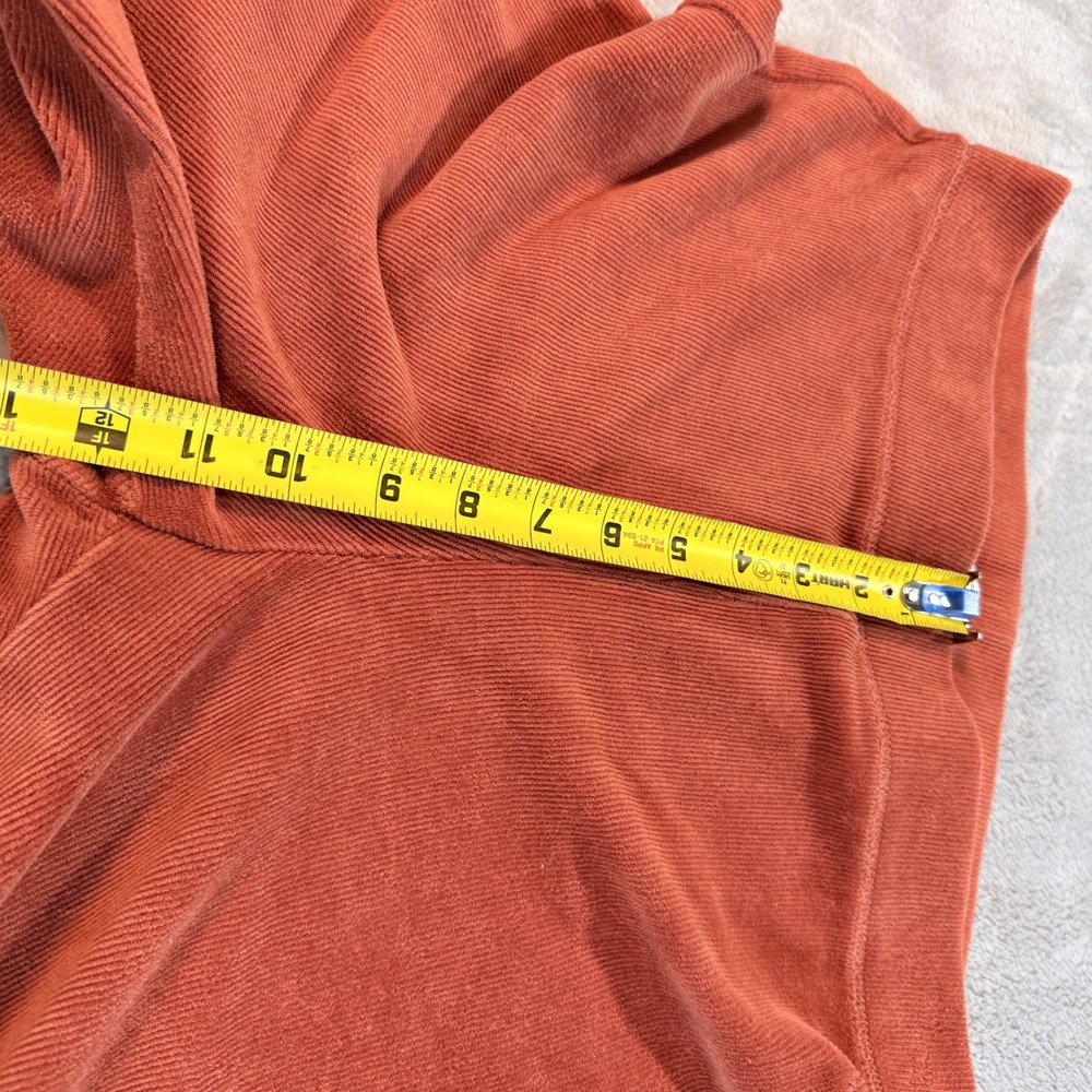 American Eagle Corduroy Flare Pants Amazingly Soft Orange Relaxed Fit Women Sz L - Picture 5 of 8